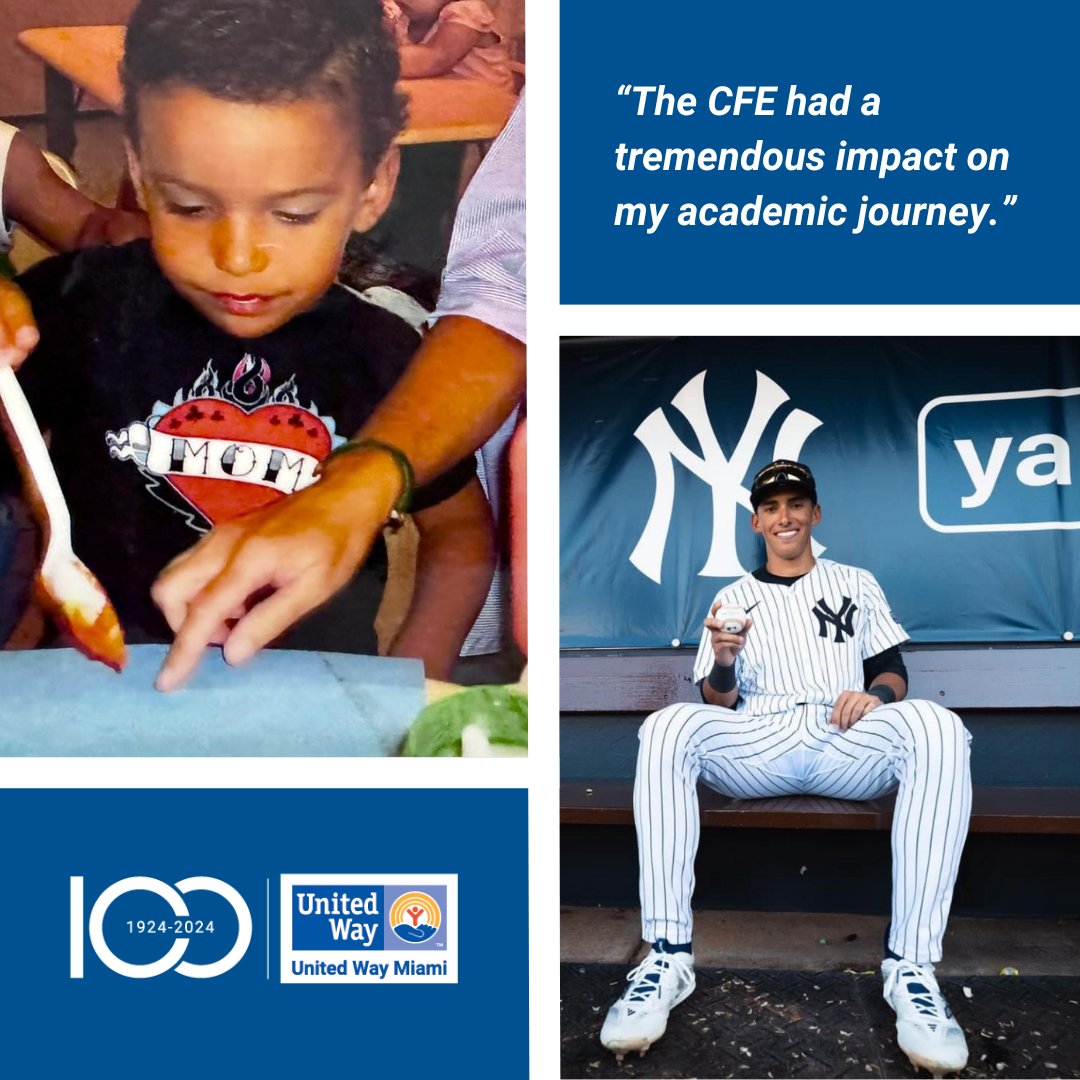 Since 2007, the #UnitedWay Center for Excellence in Early Education has impacted 60,000+ children. Meet @georgelombardjr, an alum who went from our Demonstration School to the @Yankees – a testament to the power of quality early education.➡️ bit.ly/3EmnLew