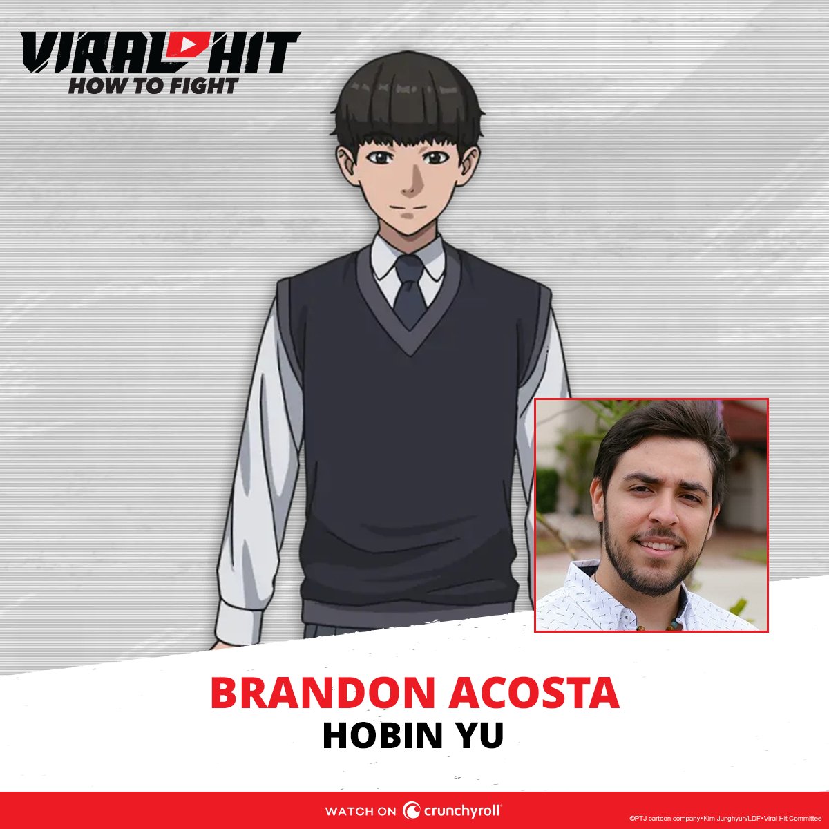 BE SURE TO LIKE AND SUBSCRIBE!!! ▶️👊💥 Thrilled to be playing Hobin Yu in the English dub of Viral Hit! Immensely grateful to @CrisGeorgeVA for tapping me in for this wild underdog story. The first episode drops tomorrow on @Crunchyroll!