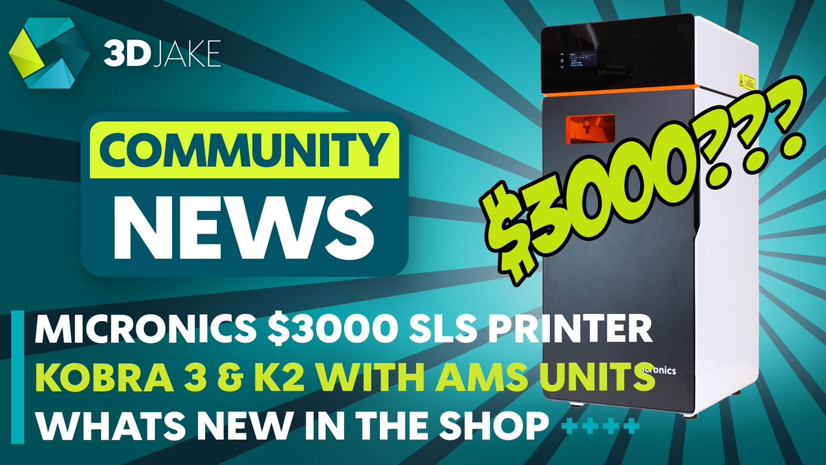 It is time for another Community News! Where we discuss everything that has been recently going on in the world of 3D Printing. Come join us! youtu.be/m17cp0KFeMQ