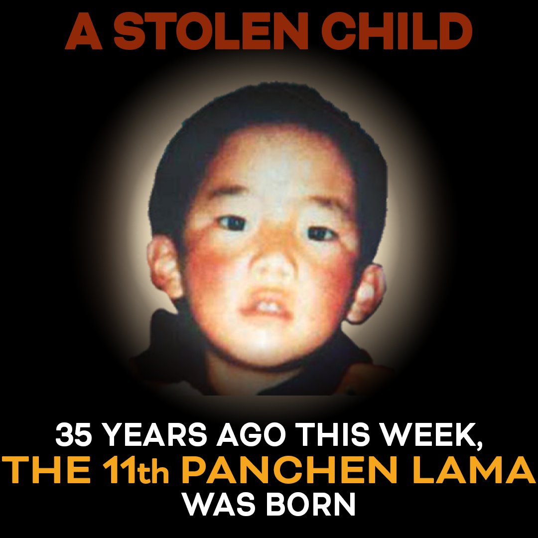 SaveTibetOrg's tweet image. This week, the #PanchenLama will turn 35

He was identified by the Dalai Lama at age 6

But he has been missing since #China&apos;s forces kidnapped him 3 days later

As we celebrate the Panchen Lama&apos;s 35th birthday this week, we continue to demand his freedom