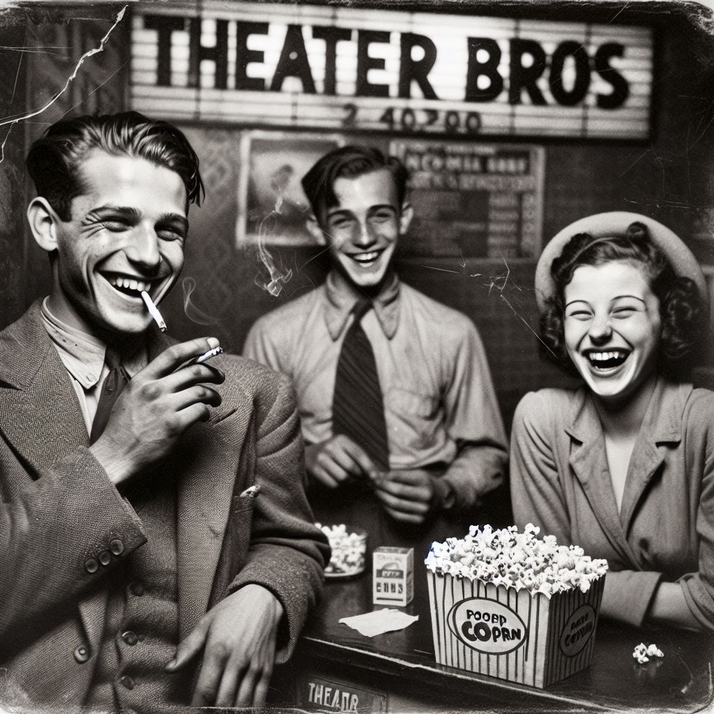 RealButterShow's tweet photo. Happy Movie Theater Day from the family-owned and operated Theater Brothers Theater on the garbage-strewn outskirts of a minor American city!
#MovieTheaterDay #Movies #Cinema #GoodTimes #MovieTheaterLife #RealButter #buttercast https://t.co/o3kIGYjM7m