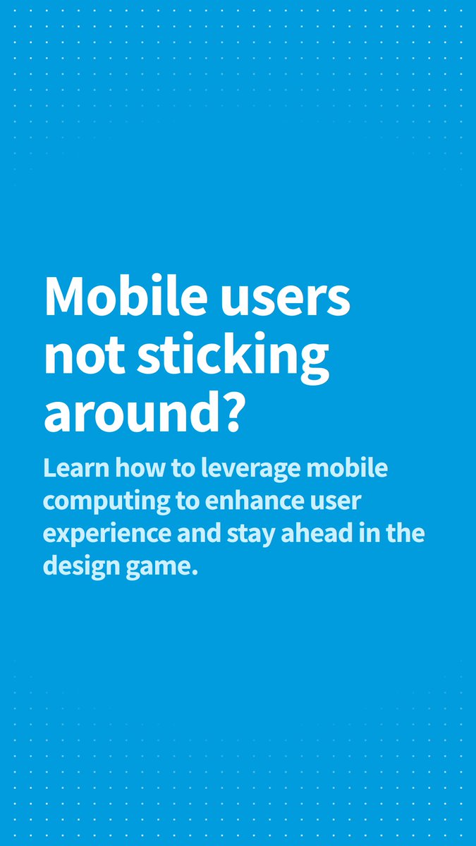 💬 What's the biggest challenge you face in designing for mobile users?

Learn more at the newly-updated Mobile Computing topic definition in our open-access UX design library 💫 bit.ly/3U6FrTH

#productdesign #uxdesign #uidesign #userresearch #uxresearch #mobiledesign