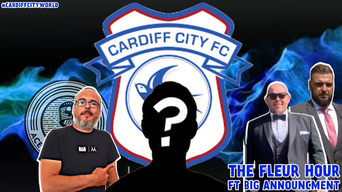 Tomorrow @CCFCWorld on #FleurHour

@ACEcast_Nation host @Si1927 will be popping in to join @mattyangel1983 & @boyle_rob to drop BIG announcement regarding next #CityLegends event!

Not to be missed its absoloute🔥 
Tune in #CardiffCityWorld

#CCFC #Cardiff #CardiffCity #Bluebirds