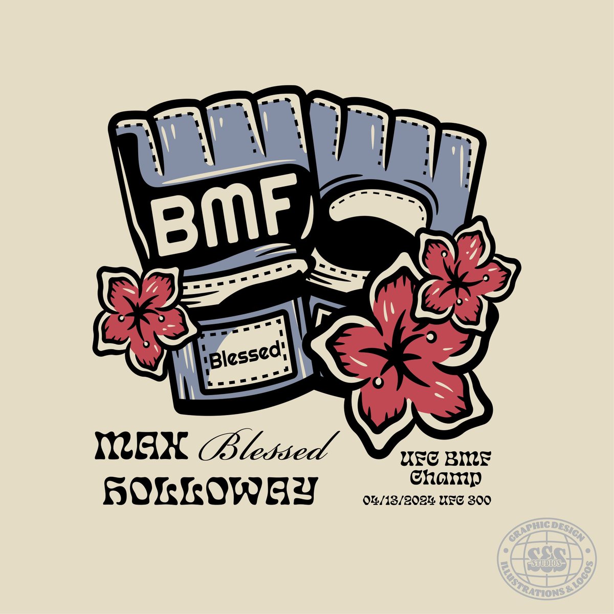 Biscuitsstudios's tweet photo. Max Blessed Holloway @SHEDSHREDMD
#bmfchamp #ufc300 #ufc https://t.co/rx7MEVWJhv