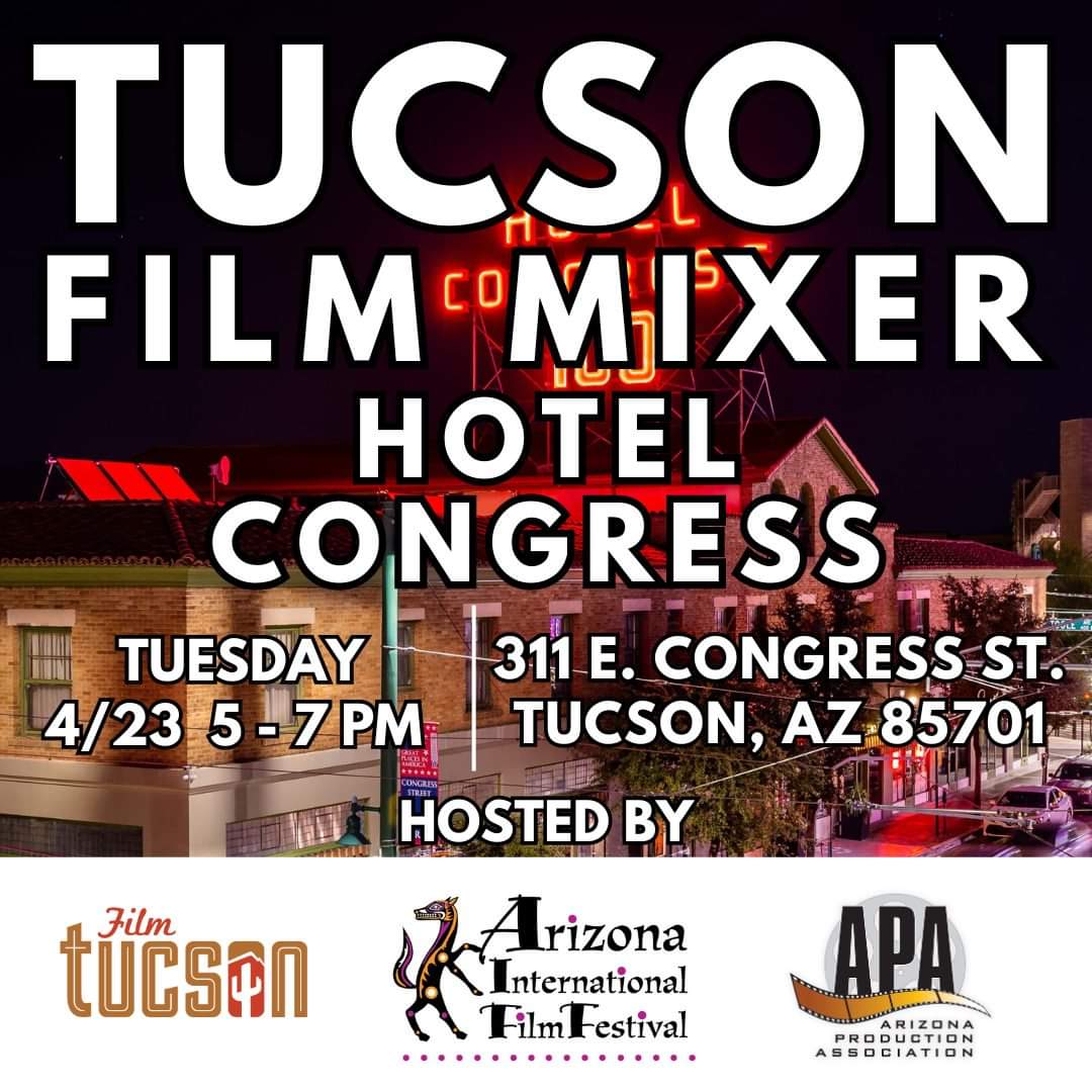 Another GREAT FEST DAY! 5-7pm Film Tucson Mixer at Hotel Congress Then at The Screening Room -- 6pm Encore Screening of CAFE DAUGHTER 8pm Arizona Shorts . See you soon! . #AzIFF #AzIFF32 #FilmTucson