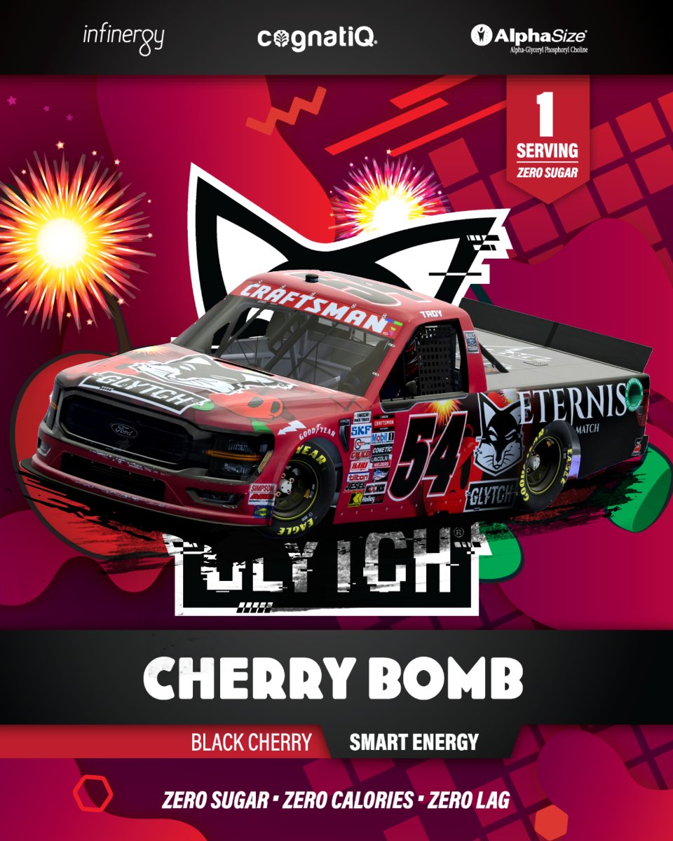 It's @ENASCARGG Road to Pro Week at @MonsterMile 💥

First laps on tracks were tough & I am still far from the pack 22.675 sec so far 🥵

we will be running this @GLYTCHEnergy Cherry Bomb livery 🍒

#nascar #enascar #SimRacing #iracing #Racing #MOTORSPORT #tadydck