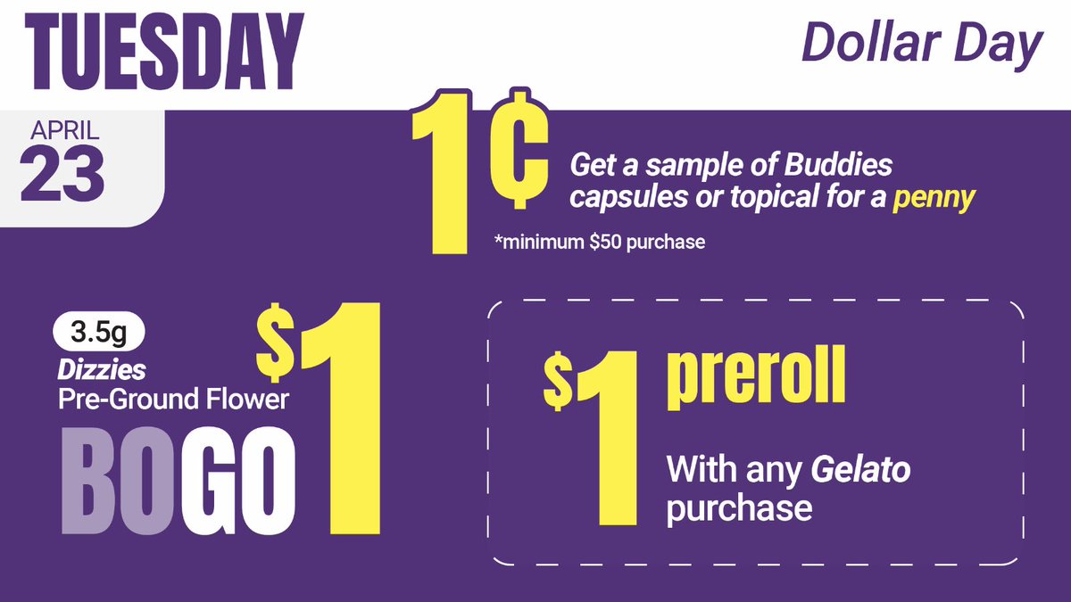 kolasofficial's tweet photo. Got the club goin up, on a Tuesday 🪩🍃
Don’t miss these Dollar Day deals!
#Kolas #Sacramento #cannabis #dispensary https://t.co/13dzw7dhj6