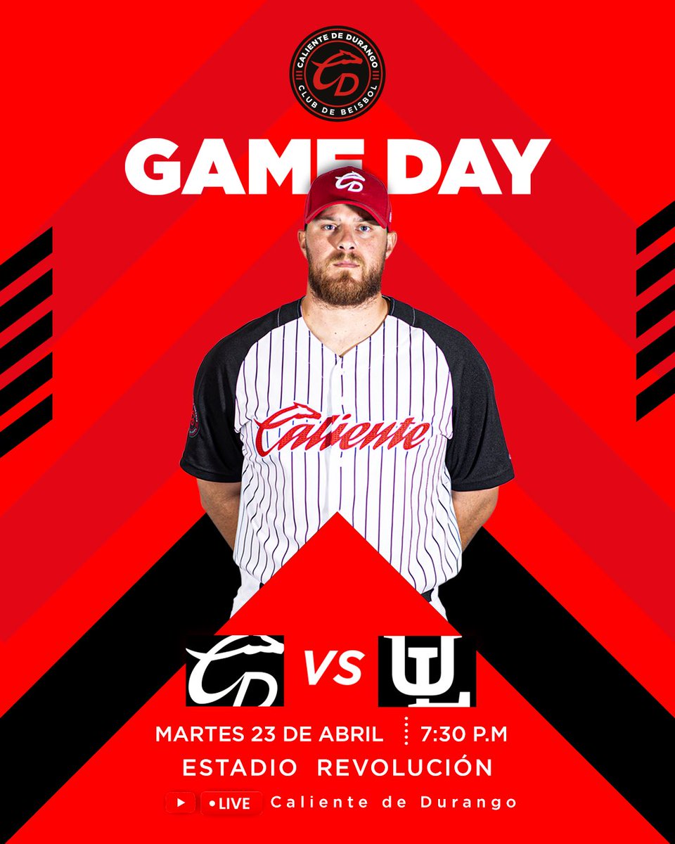 ¡𝗚𝗔𝗠𝗘 𝗗𝗔𝗬! ⚾️ 🆚 @AlgodonerosUL 🕓 7:30 p.m. 🖥️ Transmisión YouTube #𝐷𝑢𝑟𝑎𝑛𝑔𝑜𝐸𝑠𝐶𝑎𝑙𝑖𝑒𝑛𝑡𝑒 🔥