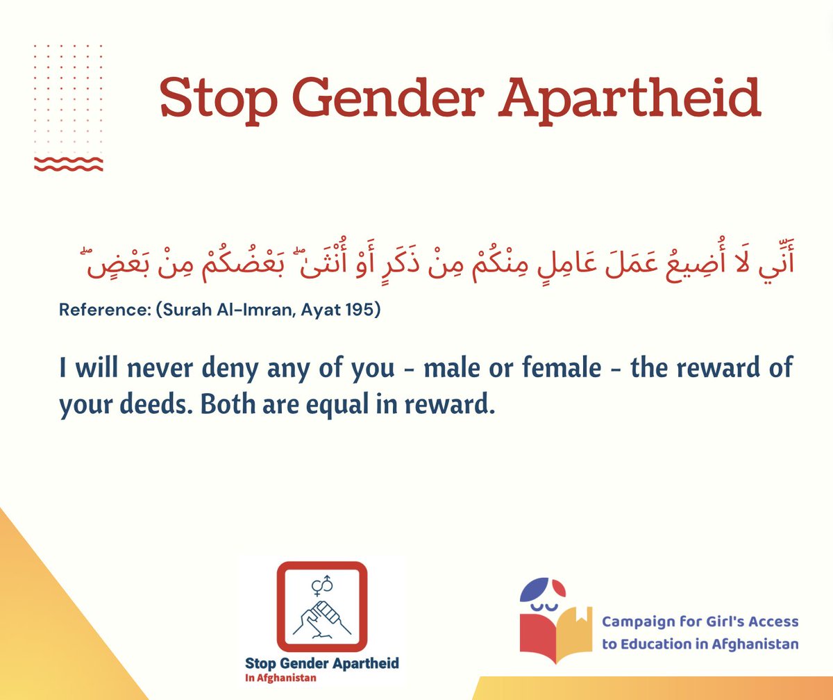 DAY: 949 🏫
DAY: 489 🎓
Taliban’s ban on girls’ education and continuation of Gender Apartheid in 🇦🇫!
#StopGenderApartheid #RecognizeGenderApartheidInAfghanistan #LetAfghanGirlsLearn
#SDG4 #SDG5
@antonioguterres @SecBlinken @faiq_naseer @USUN @UKUN_NewYork @GermanyUN @Denmark_UN