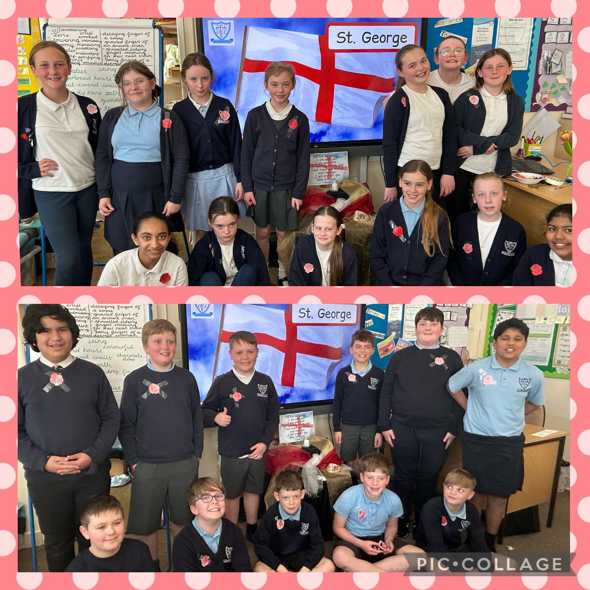 We celebrated St. George’s Day today with a special time in Prayer and Liturgy, thinking about how brave St. George was and how God will always look after us. The children described how this made them feel - special, safe and loved. 🏴󠁧󠁢󠁥󠁮󠁧󠁿♥️🤍 #MakeADifference @ololprimary_HT