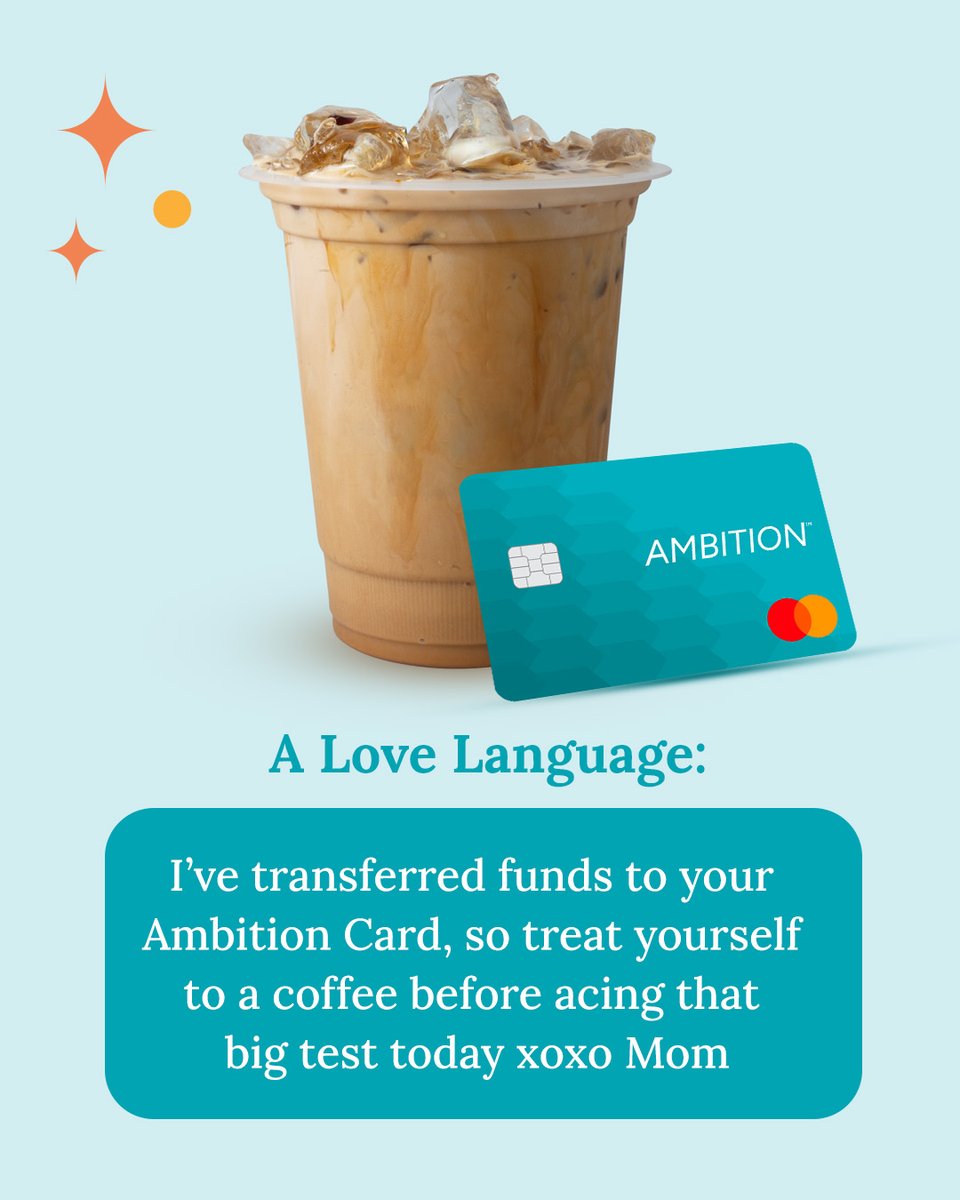 Parents always know best! ☕️ With the Ambition Card, every expense, including that much-needed pre-test treat, becomes a breeze. Tap the link below to learn more about the ultimate college sidekick. #ambitioncard #creditscore ambitioncard.link/college-sideki… See terms & conditions.