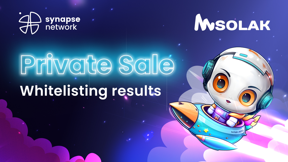 The @SolakGPT WL contest results are here! Check out ⤵️ synapsenetwork.medium.com/solakgpt-priva… 🟢 SALE START: 25.04, 9AM UTC 🔓 Remember to pass the KYC before the sale