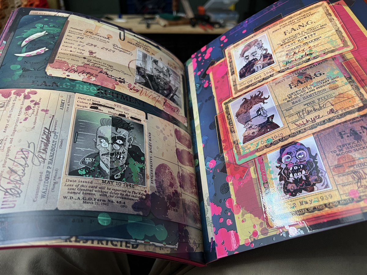 Eat the Reich by @gshowitt & @chamonkee out from @RowanRookDecard is a triumph of art, printing and book design. Other TTRPGs need to catch up. (Obviously there are several other notable TTRPG publishers/makers who are on this same level geez chill)