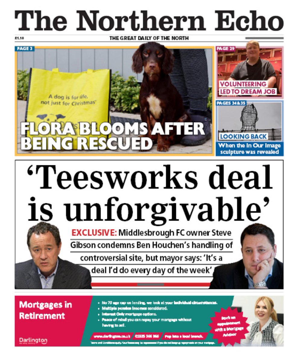 Introducing #TomorrowsPapersToday from:

#NorthernEcho 

Teesworks deal is unforgivable 

Check out tscnewschannel.com/the-press-room… for a full range of newspapers.

#buyanewspaper  #TomorrowsPapersToday #buyapaper #pressfreedom #journalism