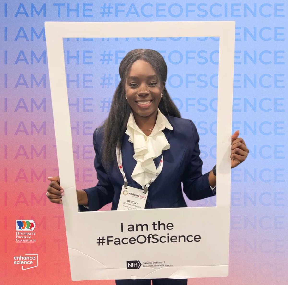 'I love being a scientist because it provides me with the opportunity to quench my curiosity of the world and understand how different processes work together.' - Destiny, @xulabuild scholar! Share your own #FaceOfScience selfie on tomorrow, April 24th!
