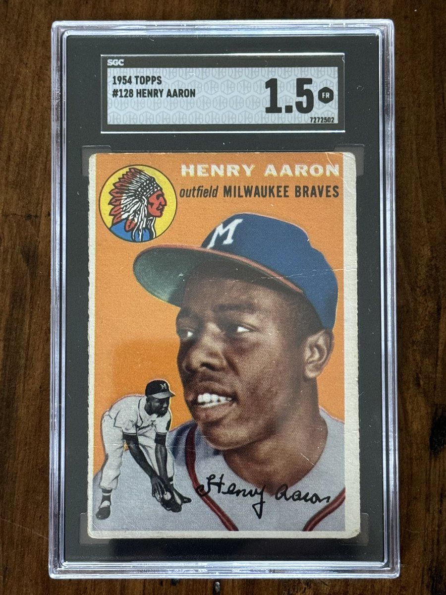 I got my grail card! Pretty ecstatic to be holding this. #topps #vintagetopps