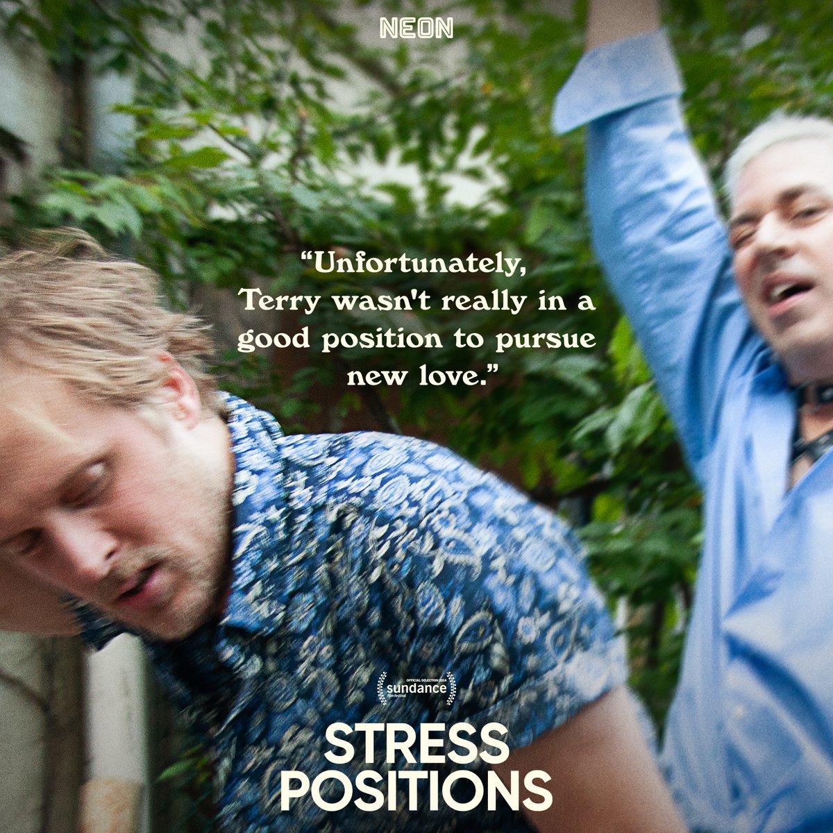 John Early (@bejohnce) 'delivers a hilarious, chaotic performance that proves he’s ready for more leading roles.' STRESS POSITIONS is now playing at @IFCCenter and opens in additional cities this Friday: bit.ly/StressTix