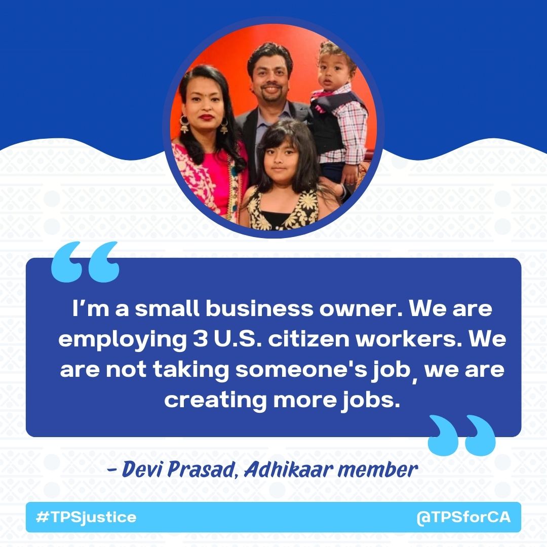 Immigrants are essential contributors to our economy, paying taxes, enriching communities, and creating jobs. @POTUS, providing work authorization and deportation protection with #TPSjustice can help to create new job opportunities for all workers. 🇨🇩🇸🇻🇭🇳🇳🇮🇳🇵🇬🇹