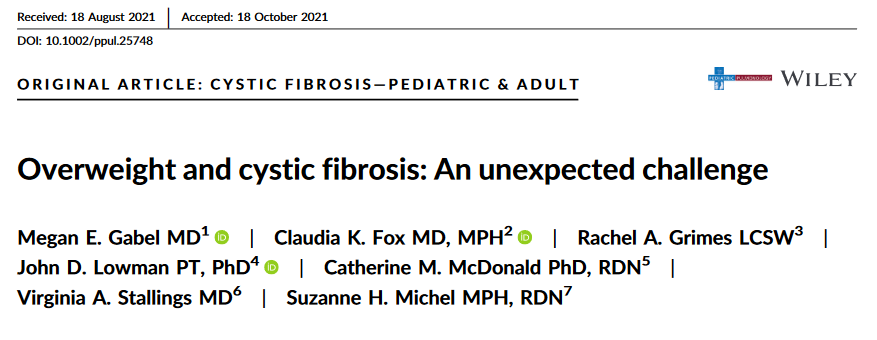 Good news! Our article, "Overweight and cystic fibrosis: An unexpected challenge," received enough citations to be a #TopCitedArticle in 2023 <a href="/PedPulmonol/">Pediatric Pulmonology</a>. The work is just beginning. <a href="/WileyGlobal/">Wiley</a> #cysticfibrosis
