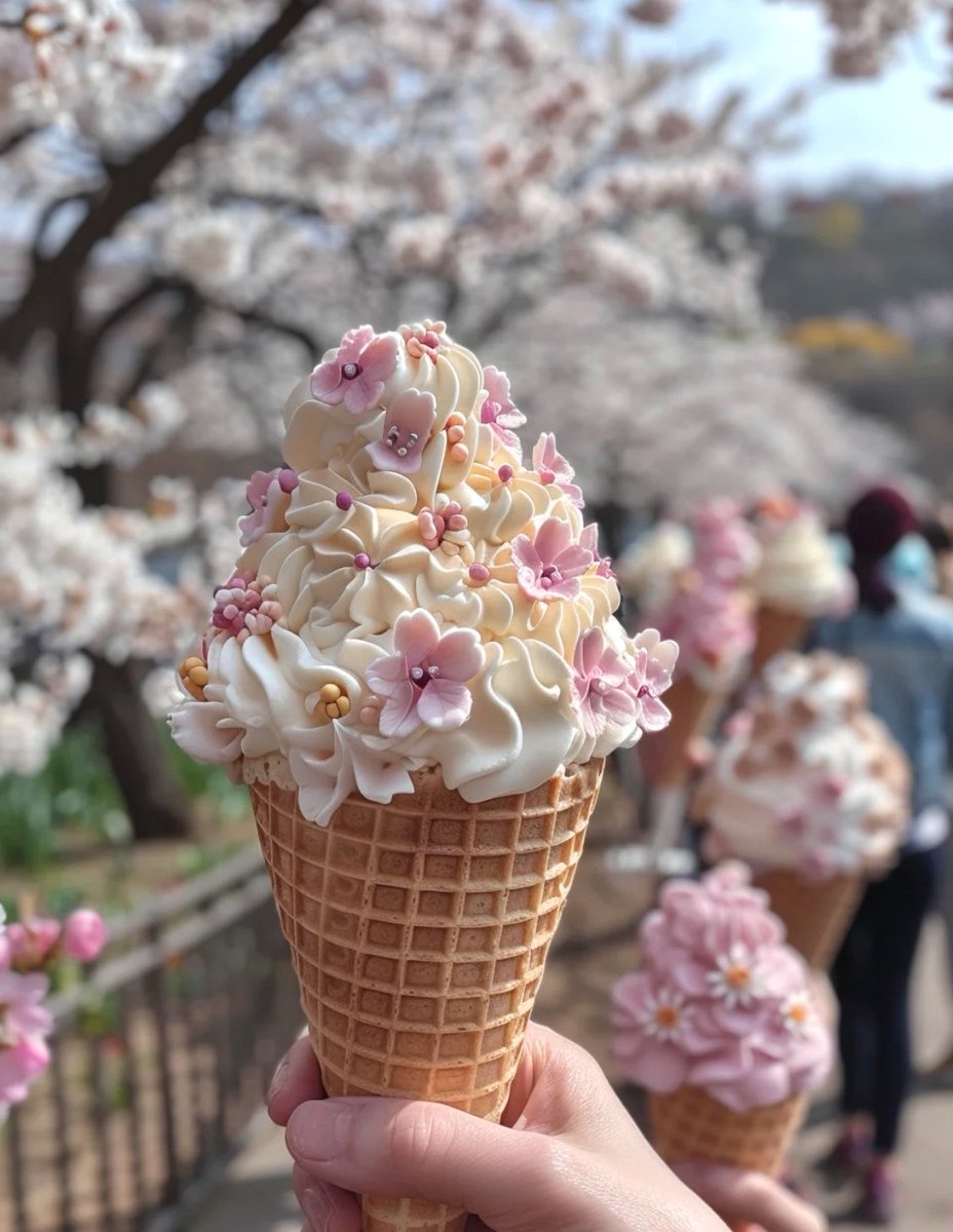 piinkimi_'s tweet image. cherry blossom ice cream