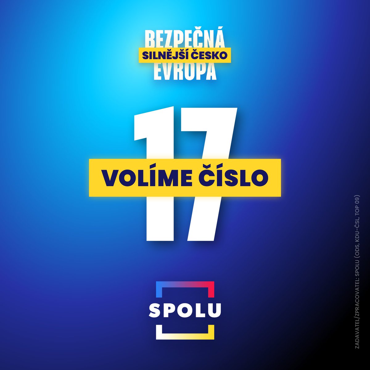 Jedině SPOLU v Evropském parlamentu posílíme vliv naší země a zajistíme bezpečí Evropy a České republiky.🇨🇿🇪🇺

Přijďte k eurovolbám a volte číslo 17 ❤️