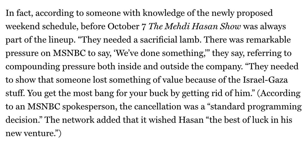 This profile in @NYMag visits @MSNBC's break with @mehdirhasan — which remains a murky event — as well as his upbringing in the UK, and his initial success at launching his own thing. 'Unlike anything we’ve seen to date,” says a Substack co-founder.