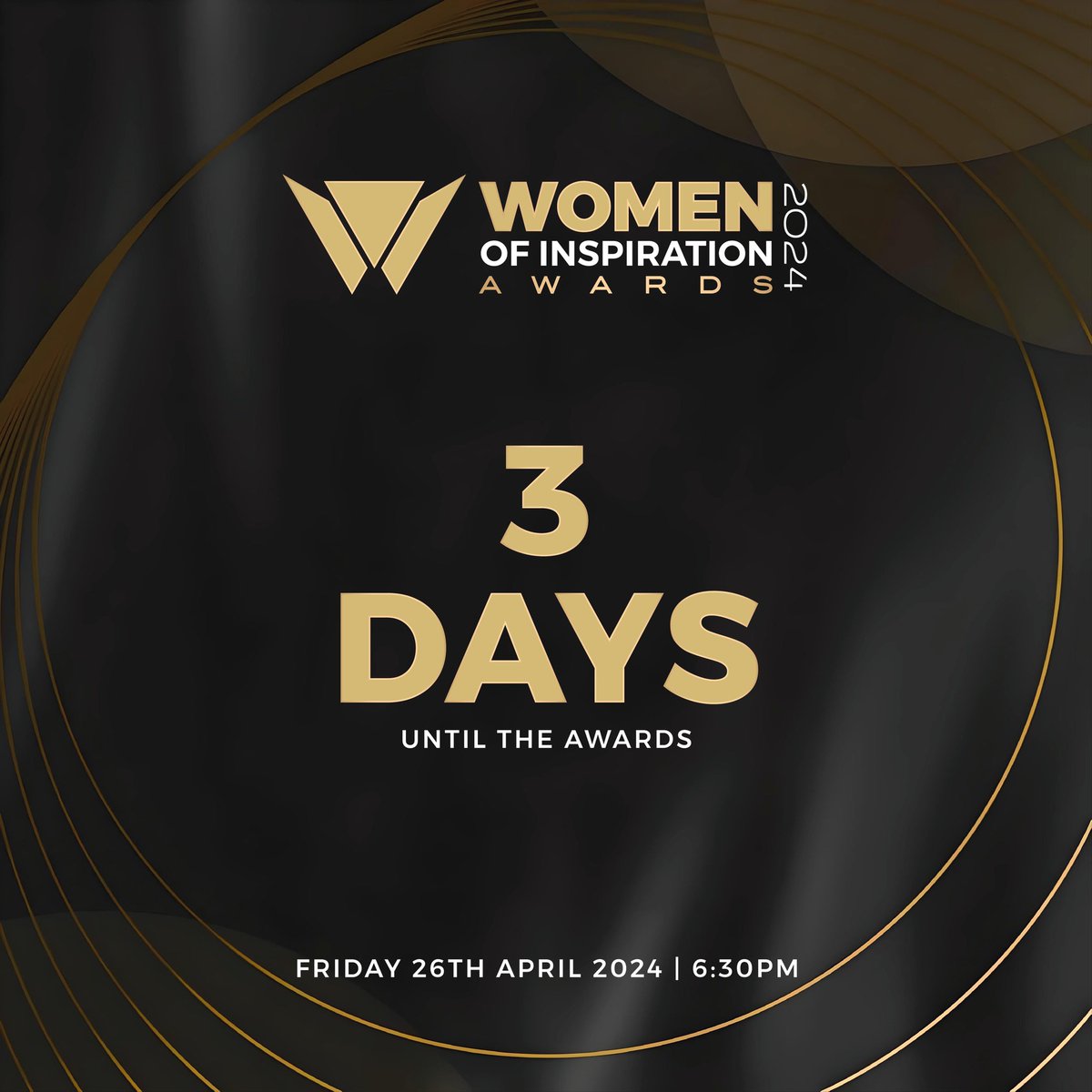 'Only 3 days left until the Women of Inspiration Awards! Can't wait to celebrate the amazing women who inspire us all. See you there! #WomenOfInspiration #Countdown'