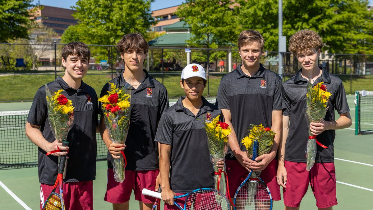 Yesterday, we celebrated our boys tennis seniors! Along with the rest of the varsity team, they rolled to an 8-1 victory over Alexandria City High School and continued their amazing season (11-1 as of today). Congratulations! #AdvanceAlways #GreatToBeACardinal