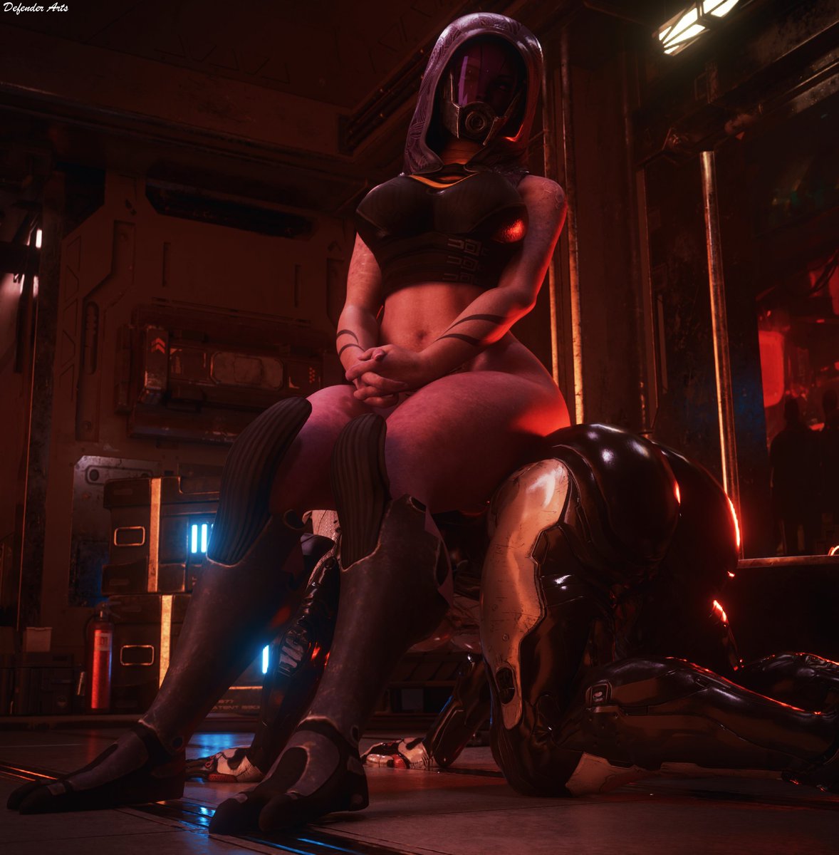 "Comfy seat~"

Just had some kind of silly idea with these two
Tali model by <a href="/its_gergless/">ITS-GERGLESS🔞(COMMISSIONS OPEN!)</a>