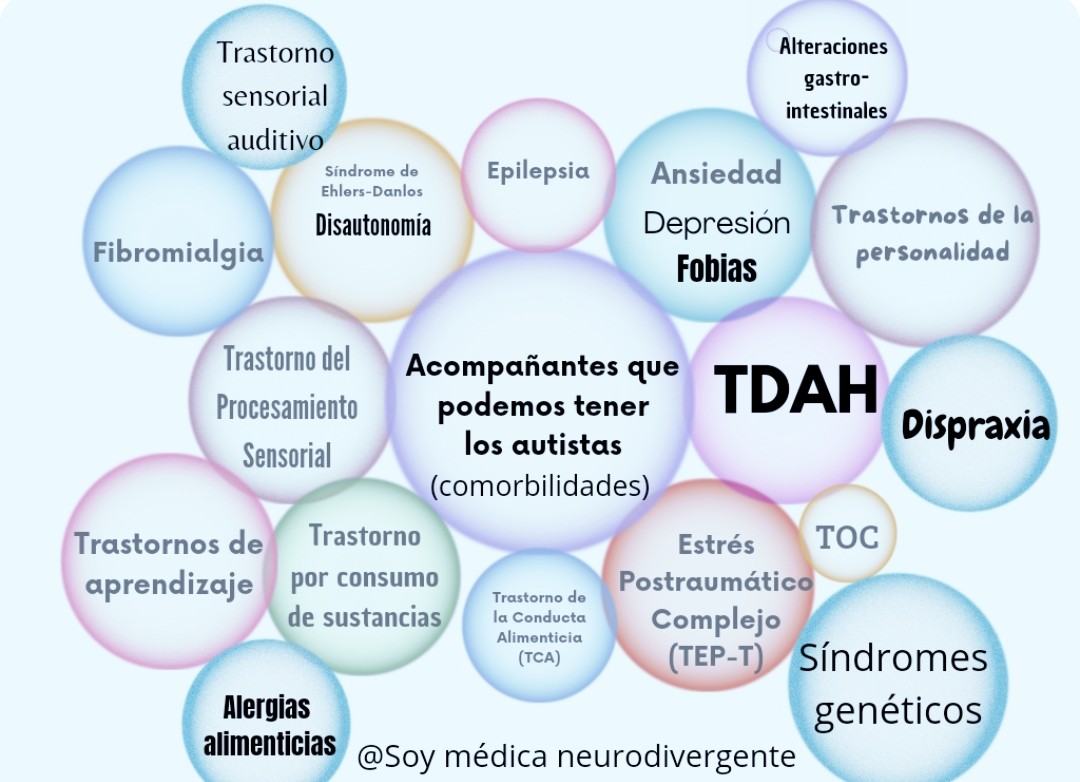 TeaVallarta's tweet photo. Abro hilo de las principales comorbilidades que tenemos los autistas.
.
Definición de comorbilidad: presencia de uno o más trastornos, o enfermedades en una persona, además del trastorno primario.
(1)
#SoyAutista #autista #neurodivergente
#TDAH #TEPTC #TCA #TOC #Epilepsia https://t.co/gzBUrk0qKh