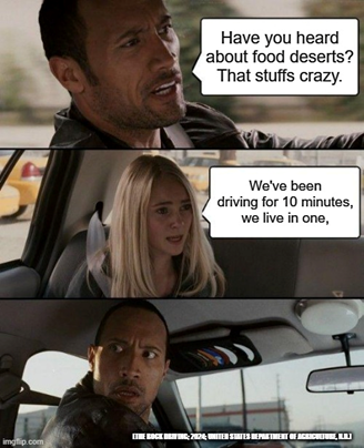 FoodDesertInfo's tweet photo. Kenosha has a problem.

Food insecurity is a household’s limited access to adequate food for a healthy active life (USDA, n.d.).

Food insecurity is different from hunger (USDA, n.d.).

People who are food insecure are able to get food, but it is low quality which increases negative health risks (Seligman et al., 2010).