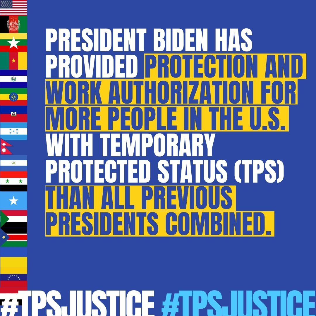 The former president's racist remarks towards Latinos and Haitians translated into policy when he attempted to terminate Temporary Protected Status. @POTUS, there’s more work to be done. Keep up the momentum of protecting immigrants in the U.S. with #TPSjustice! 🇸🇻🇭🇳🇳🇮🇳🇵🇬🇹