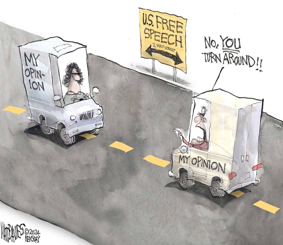 Cartoon: Road scholars by @MatttDavies - newsday.com/matt