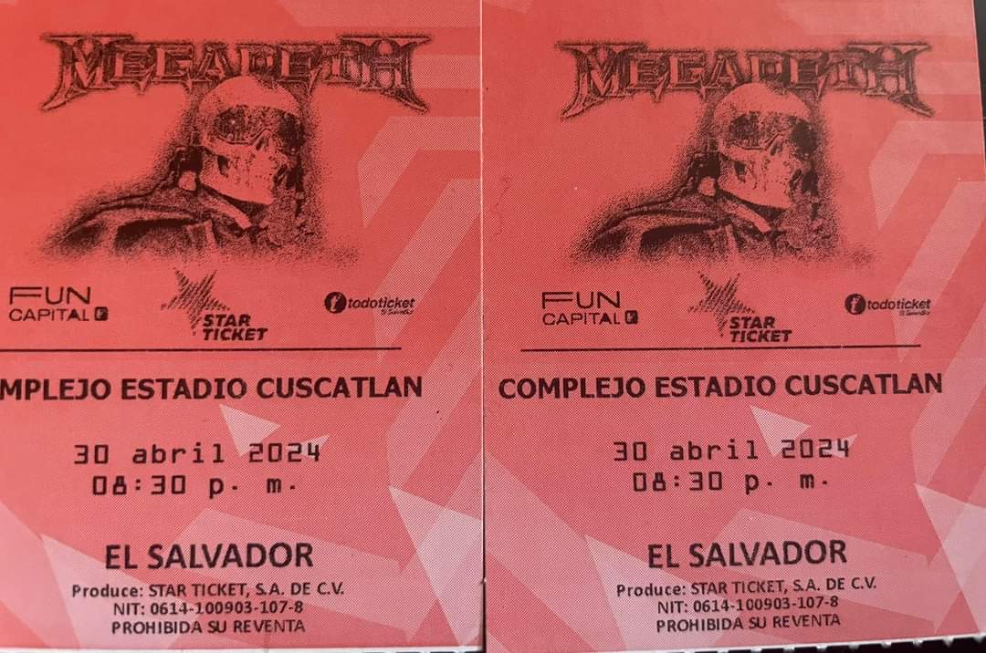 #PromoNaciónMetal 

Cof, cof ¿Quieren ganar un boleto para el próximo toque de Megadeth en sivar?  Vean nuestro Facebook Live del pasado lunes y sigan las indicaciones.  

Agradecemos a Star Ticket por la confianza 🤘