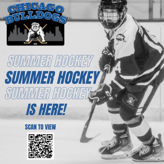 Summer Hockey is Back! Stay cool in the heat and get on the ice for all Bulldogs Summer Programming. Visit chicagbulldoghockey.com #gobulldogs #ourdogs #dogdaysofsummer