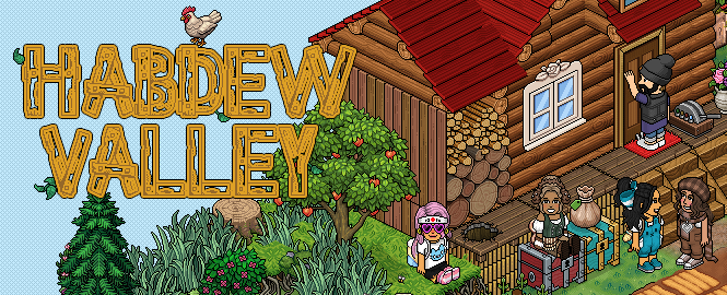 🐔Leave your boring office life behind and join us on a journey through Habdew Valley to make the farm perfect! Search Peachery for entrance through the Fansite Lounge on @Habbo 🐔
