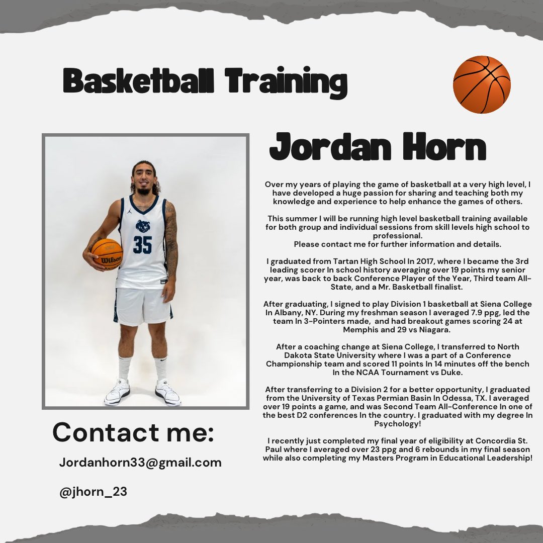 LETS WORK ‼️🏀
•
This summer we will we back to it!!! The summer schedule is AVAILABLE NOW and is filling up FAST so get in tune if you’re interested in getting in the gym with me this coming June!
Both high level group and individual sessions available 💪🏽
Contact info: ⬇️