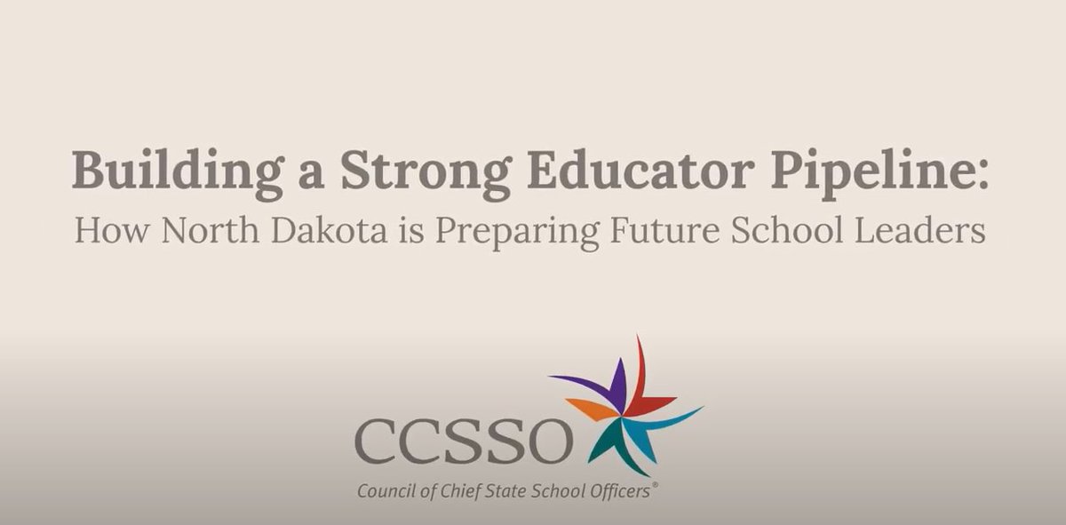 #StatesLeading: State education leaders understand the value of establishing and investing in a strong educator workforce to improve student outcomes. Learn how @NDDPI is working to strengthen the educator and school leader pipeline here bit.ly/3TtjCx4.