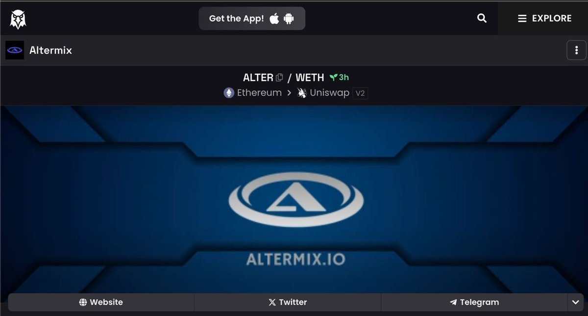 AltermixETH's tweet photo. 🚀 Listing Alert: Altermix Now on Dexscreener! 🚀

Now you can easily track $ALTER and stay updated on the latest stats.

Check us out on Dexscreener https://t.co/WczJJGJe17 and let's keep rocking the crypto world together! 🚀

Happy trading, Altermix fam! 🌟 https://t.co/cXsGWZwUQj