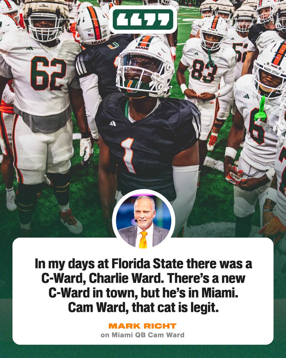 High praise for @CanesFootball's Cam Ward 🙌