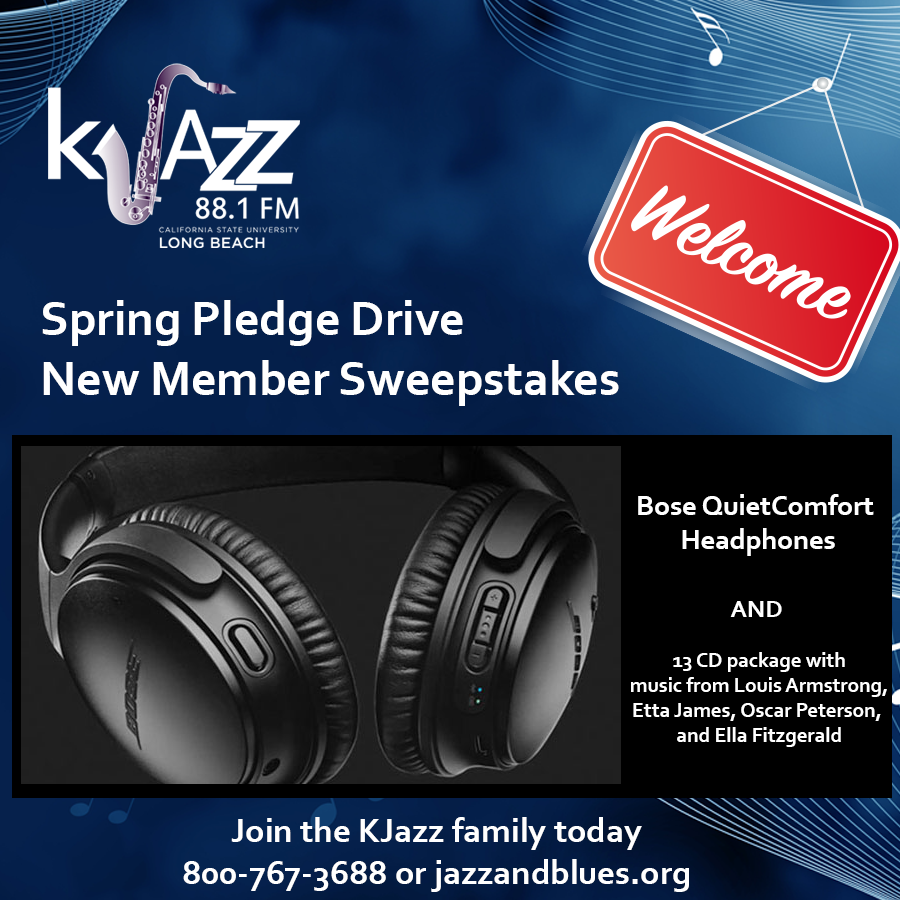 Become a new member of the KJazz family with your donation online at jazzandblues.org or when you call 800-767-3688.