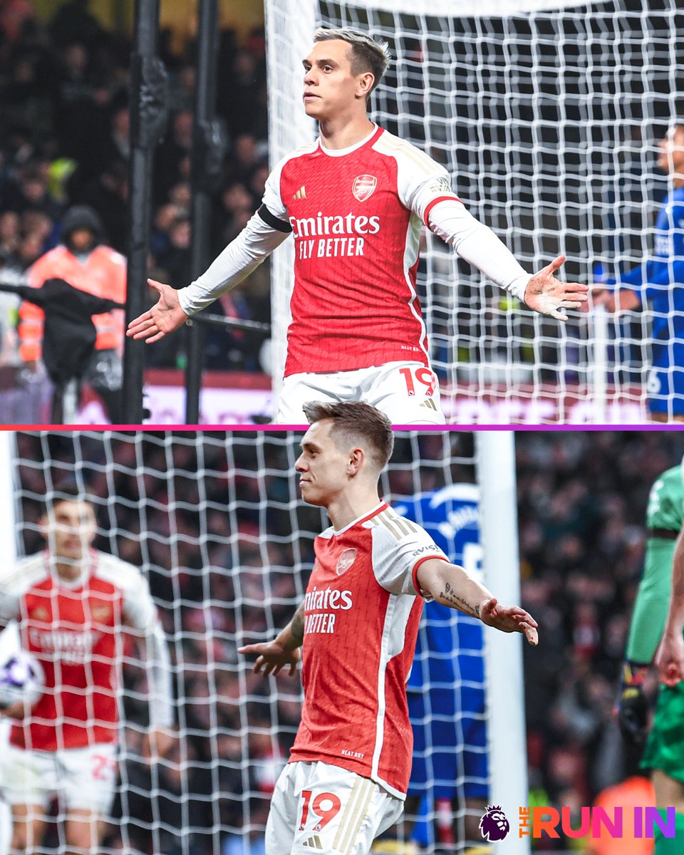No, these pictures aren't from the same match... Leandro Trossard has now scored both home and away against Chelsea this season, and his celebration was almost the exact same! #ARSCHE