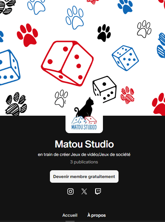 Miaou ! 🐈‍⬛
Pour fêter l'arrivée de notre graphiste, nous lançons un Patreon !
patreon.com/user?u=57481625
Vous y trouverez  les designs de <a href="/himitsu_950r/">Himitsu, le PinPin ✨️ 🍉</a>.
Venez voter pour vos designs préférés !
Les Gros Matous auront même accès au jeu en béta privée !
#Patreon  #indiegame #Steam