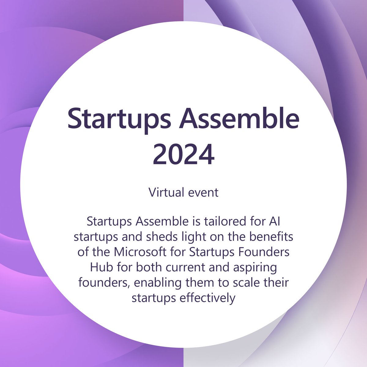 Join us at the #StartupsAssemble conference on April 24th! Connect with fellow founders, gain insights into Microsoft for Startups offerings, and participate in a panel discussion on harnessing AI for entrepreneurial success. RSVP today: msft.it/6019YHMmN