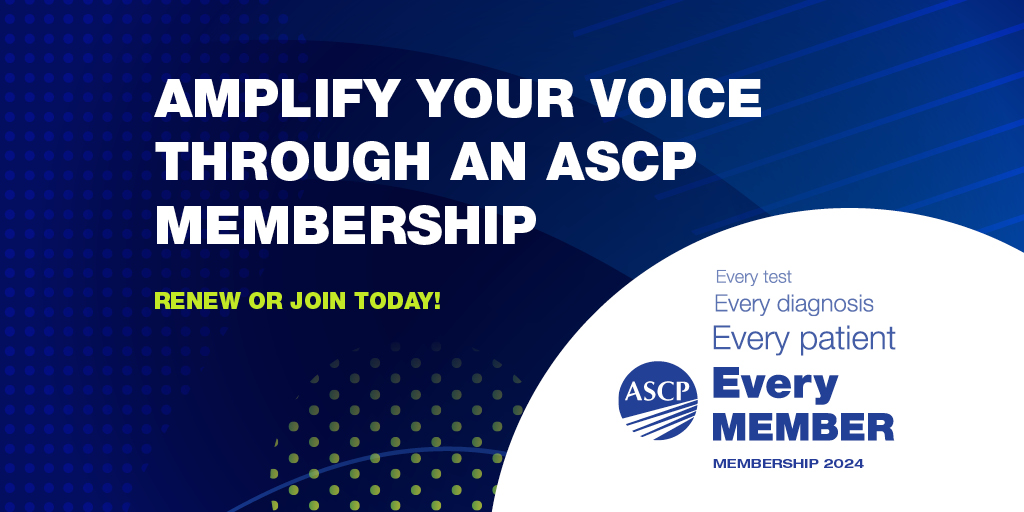 Through advocacy, outreach, and networking, ASCP members are spreading the word on the latest opportunities to start a career in the laboratory. Join or renew your ASCP membership to aid in frontline advocacy efforts here: bit.ly/48UJF6V