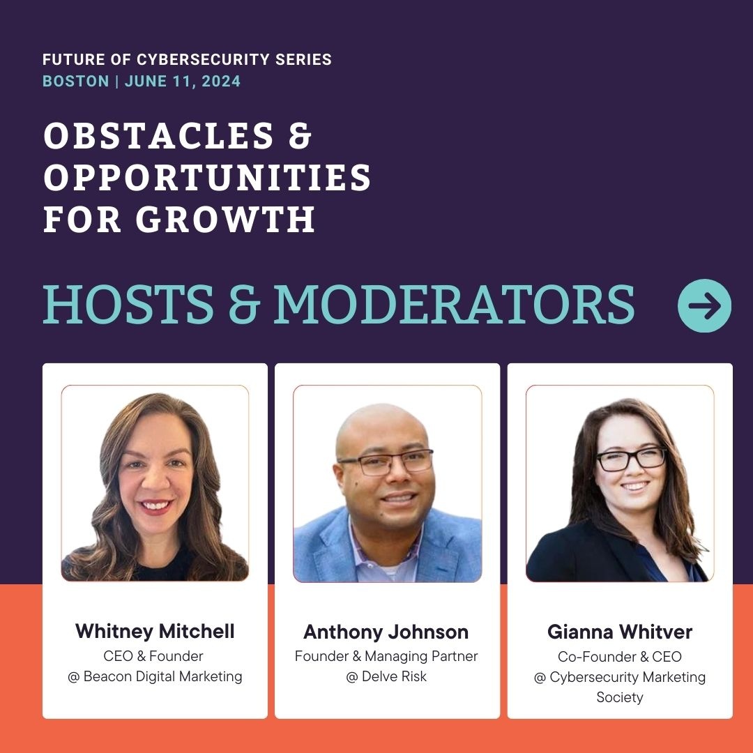 beacon_digital's tweet photo. We're excited to announce an exclusive event for senior leaders in cybersecurity: CEOs, founders, and marketing, sales, and communications executives.

📍 Boston
🗓 Tuesday, June 11
⏰ 5:00 PM to 7:30 PM

Apply to attend: https://t.co/7d0KmiTCzH https://t.co/HhFDxPlFqA