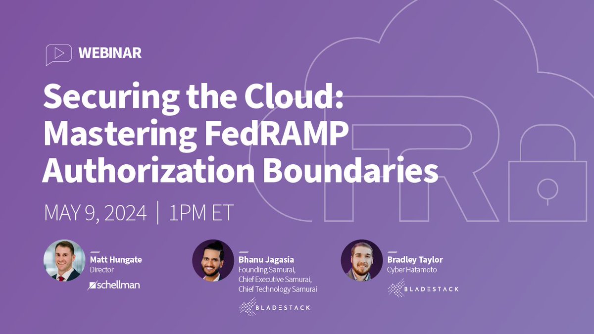 Join us on 5/9, for our webinar Securing the Cloud: Mastering FedRAMP Authorization Boundaries. This webinar is tailored to unravel the intricacies of FedRAMP Authorization for CSPs engaged with federal agencies. Don’t miss it, register today: hubs.ly/Q02tQW_60