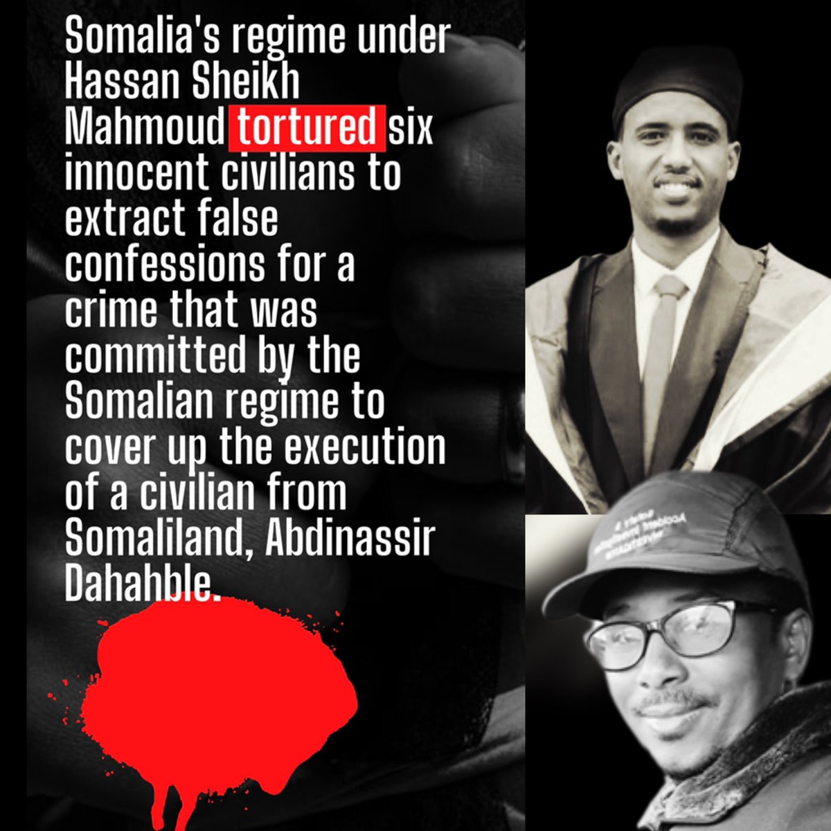 On Day 84, the plight of young Somalilanders persists as they endure the brutality of torture, unlawful detention, and unjust punishment in Somali prisons. President @HassanSMohamud and his government, including individuals like @Amoallinh @AhmedMoFiqi @mahadsalad implicated in