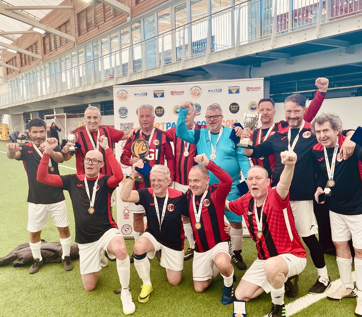 FightingFitFoo1's tweet photo. What a day we had at @parkinsonscup!
20 teams, 200 players, 2 trophies. And our 2 teams won the double!🏆🏆
A tough contest playing 7 games &amp; 8 games respectively vs. top competition. Congrats to each &amp; everyone one of you &amp; thank you to @SportParkinsons @thewfauk for organising! https://t.co/KE5OuqgZxk