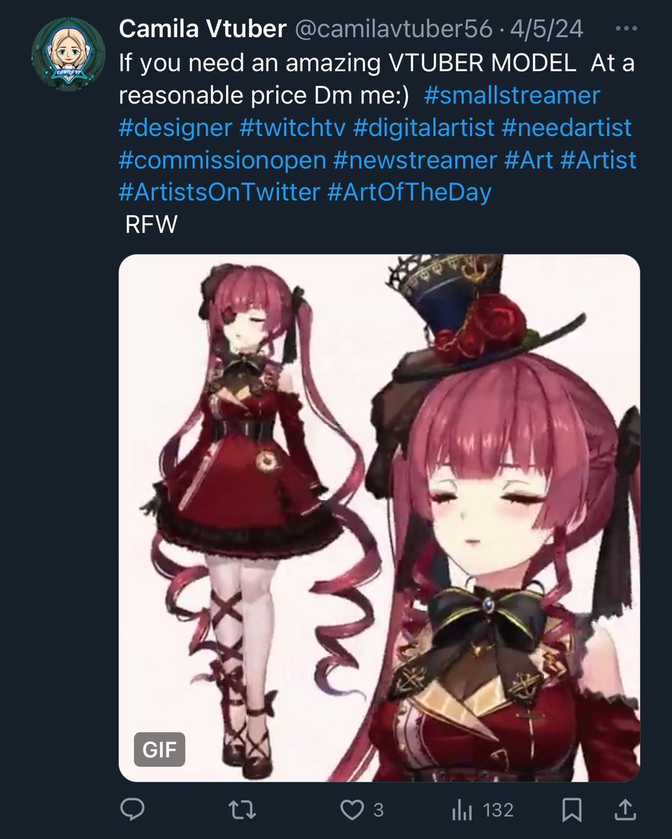 Hey gearheads and all those who read this
I just got followed by Camila Vtuber who I just found it is advertising Vtuber commissions with artwork from other artists
#Vtubers #sus